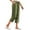 Army Green, variant on yillto Women's Cotton Linen Pant Straight Leg Loose Elastic Waist Summer Cropped Trousers with Pockets