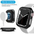 thumbnail image 2 of 3 PCS Compatible with Apple Watch Series 7 Watch Case 45mm, Hard PC Shockproof Protective Cover with Tempered Glass Screen Protector for iWatch 7 45mm Accessories (Black+Clear+Midnight Blue), 2 of 5