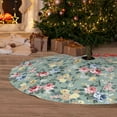 thumbnail image 6 of Yiaed Rose Flowers Print Christmas Tree Skirt , Tree SkirtsTree Mat for Christmas Winter Holiday Indoor Decorations-30", 6 of 7