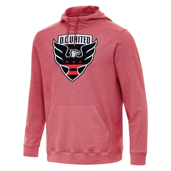 Men's Antigua  Heather Red D.C. United Cloud Pullover Hoodie