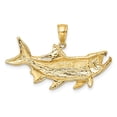 thumbnail image 2 of Auriga Fine Jewelry 10K Yellow Gold Tarpon Fish w/Open Mouth Charm for Women (L-15 mm, W-34 mm), 2 of 7