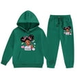 thumbnail image 3 of Hienoo Toddler Girls Outfits Cartoon Character Hoodie Jogger Pants Suit Casual Sweatsuit, 3 of 3