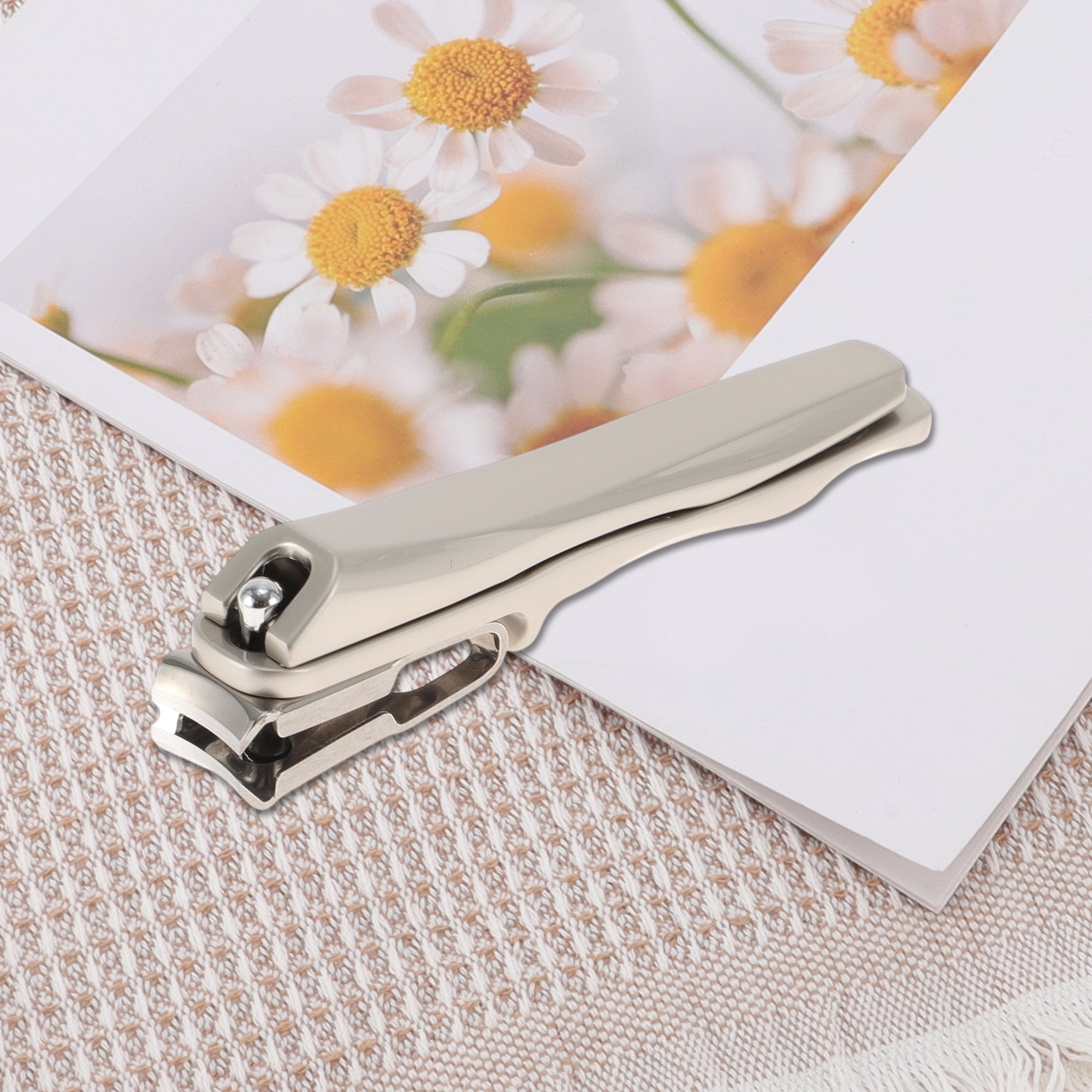 Unique Bargains Portable Rotating Head Nail Clipper 1 Pc Gray, Silver Tone