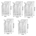 thumbnail image 6 of 1 Set 350ML/500ML/200ML/100ML/1000ML Liquor Pouch Food Grade Transparent PET Sneak Alcohol Flask Hide Drinking Bag with Funnel Kitchen Tools, 6 of 8