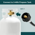 thumbnail image 3 of EcoNesxp pour Réchaud de Camping Gril Chauffant Portable 1 lb vers Pi Raccordement de Type 1 Raccordement de Type GPL Ensemble de Boyau de 25 lb Convertisseur de Réservoir de Propane Boyau de Remplacement Adaptateur de Propane, 3 of 5
