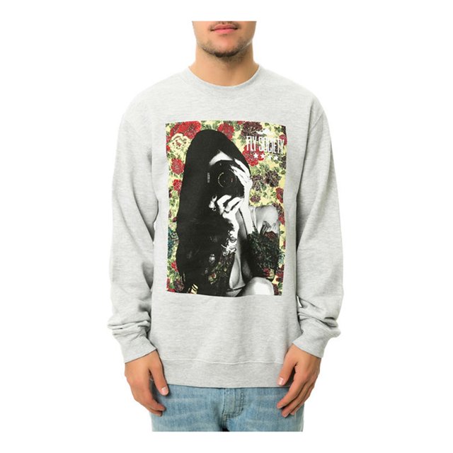 Fly Society The Say Cheese - Sudadera para hombre, color gris, pequeña