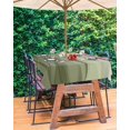 thumbnail image 3 of Outdoor Rectangle Tablecloth with Umbrella Hole and Zipper, Sage Green Ombre Water Ripple Waterproof Table Cover Farmhouse Stripes Washable Patio Tablecloths for Party Picnic, 60"x84", 3 of 6