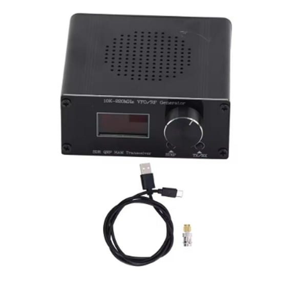 QRP HF Transceiver HAM Variable Frequency Oscillator VFO Generator 10K-220MHz Transceiver Frequency Oscillator,1 x SDR QRP HF Transceiver 1 x USB Data Cable 1 x Connector,Black