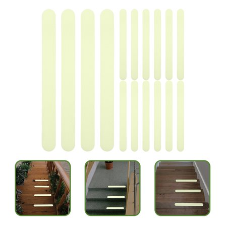 ELAYARD 24Pcs Light Yellow Anti Slip Bathroom ps Luminous Durable Shower Bathtub Stickers