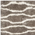 thumbnail image 5 of SAFAVIEH Barcelona Melinda Geometric Shag Area Rug, Silver/Ivory, 5' x 5' Square, 5 of 7