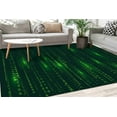 thumbnail image 2 of Binary Code Rugs, Computer Science Rugs, Black and Green Rug, Matrix Code Rug, Software Rug, Modern Rugs, Soft Carpet, Cool Rug, Hallway Rug, 3.3'x5' - 100x150 cm, 2 of 9