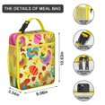 thumbnail image 3 of Chicken Insulated Lunch Bag Box Men Reusable Lunch Bag with Front Pocket Lunch Box Containers Picnic Beach, 3 of 6