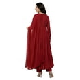 thumbnail image 4 of KLOSIA Women Embroidery Solid Anarkali Kurta and Pant Set with Dupatta - Indian Pakistani Ethnic Traditional Wear Anarkali Kurta Set, 4 of 5