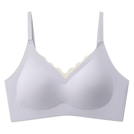 Gnurob Women s Seamless Bras Wireless Push Up Bra Full Coverage Bralette Beauty Back Smoothing Bralettes Everyday Underwear Clearance Deals Purple Large