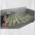 thumbnail image 6 of Circus Soft Flannel Fleece Blanket, Retro Grungy Texture Frame with Star at Centre and Sunbeam Rays Ribbon Pattern Print, Cozy Plush for Indoor and Outdoor Use, 50" x 70", Multicolor, by Ambesonne, 6 of 6