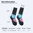 thumbnail image 4 of Unisex Trendy Socks - 2 Pairs with Vibrant Butterfly Design in Pink Blue & Orange - Perfect for All Seasons, 4 of 5