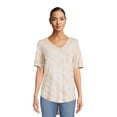 thumbnail image 2 of Time and Tru Women's V-Neck Tunic T-Shirt, 2-Pack, 2 of 5