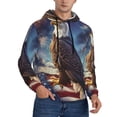 thumbnail image 2 of Fotbe Men's Hoodie with Night Sky Bald Eagle Pattern - Kangaroo Pocket Pullover Hooded Sweatshirt, Perfect for Daily Wear, Travel, and Home-3X-Large, 2 of 7