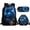 Wolf Cool Flame Blue, variant on Wolf Backpack for Kids Boys Teens 3pcs School Bags Bookbags Set School Backpack with Lunch Box and Pencil Case Purple Galaxy Sky