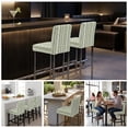 thumbnail image 6 of Sage Green Botanical Bar Stool Covers - Stretch Dining Chair Covers Set of 6, Summer Leaf Farmhouse Striped Bar Chair Cover Removable Counter Stool Pub Chairs Slipcovers Protectors for Kitchen/Cafe, 6 of 8