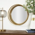 thumbnail image 2 of DecMode 21" x 21" Light Brown Handmade Woven Wall Mirror, 2 of 7