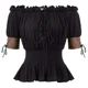 thumbnail image 1 of Atuendo aristocrático Medieval para mujer, blusa Vintage Retro Steampunk, Top de manga victoriana, camisas con hombros descubiertos, ropa femenina, 1 of 4
