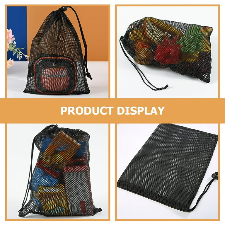 10 Pcs Multi purpose Mesh Drawstring Bag for Home Use Net Bags Laundry Storage Garment Small Pouches Convenient Polyester Vegetable Travel Walmart