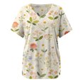 thumbnail image 4 of MEICHEN Spring Fresh Small Print Casual and Comfortable Stylish Women's Top Summer T Shirts for Women, 4 of 5
