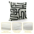 thumbnail image 4 of Creowell  Decorative Throw Pillow Covers Geometric Black and White Square Cushion Case for Couch Sofa Bed Bedroom Living Room, 18x18 Inch, 4 of 5