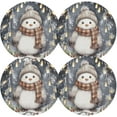 thumbnail image 2 of Coolnut Cute Christmas Snowman Placemats Set of 6 Non-Slip Heat Resistant Dining Table Place Mats Washable Kitchen PVC Weave Table Mats Home Decor Gifts, 2 of 7