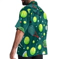 thumbnail image 3 of Tennis Men's Button Down Hawaiian Print Short Sleeve Casual Summer Beach Shirts, 3 of 6