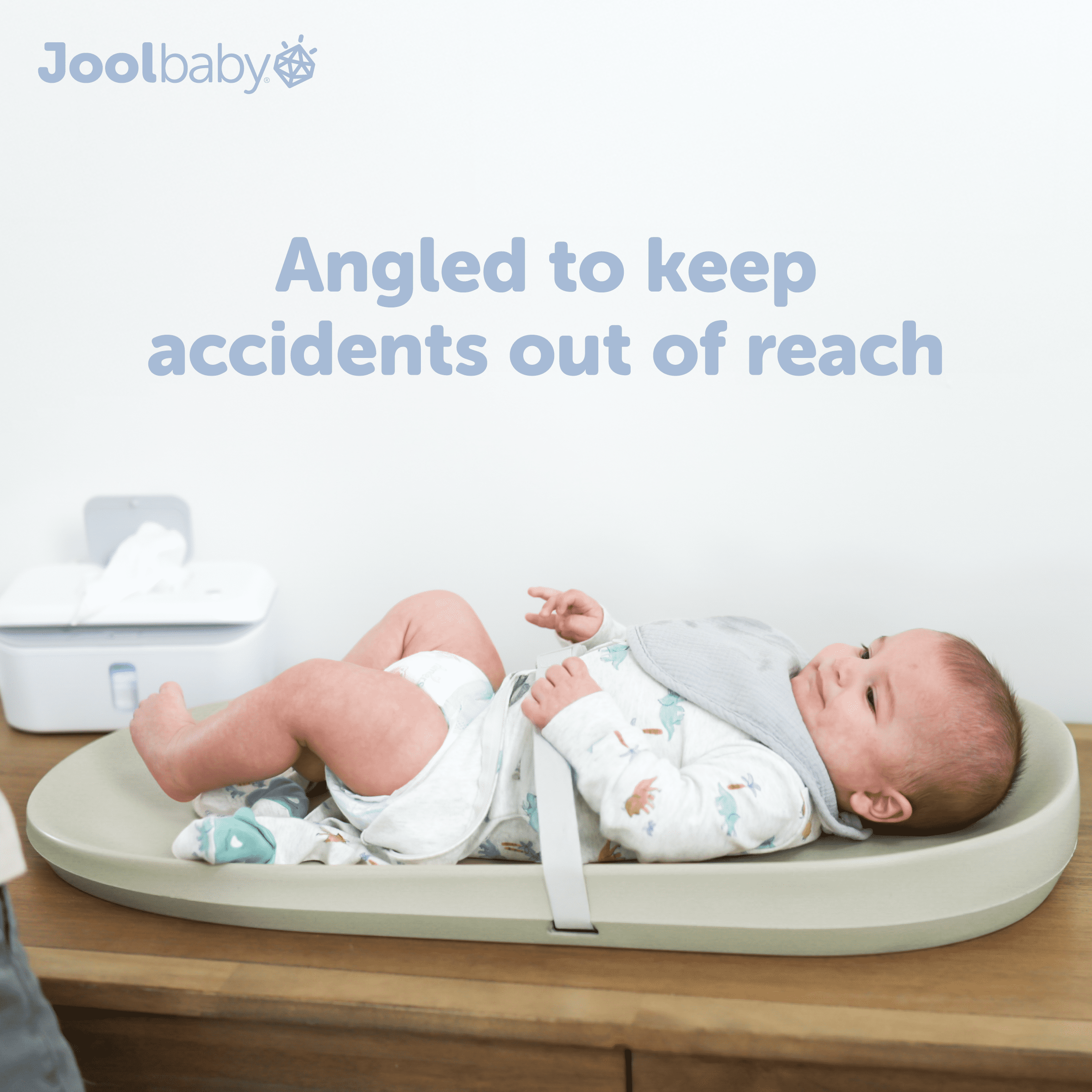 Jool Baby Waterproof Baby Changing Pad - Easy to Clean, Lightweight & Portable - Large Foam Cushion for Comfort (Sage)