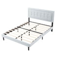 thumbnail image 5 of AENKYO Modern Full Size Upholstered Platform Bed Frame with Linen Fabric Headboard, No Box Spring Needed, Light Gray, 5 of 8