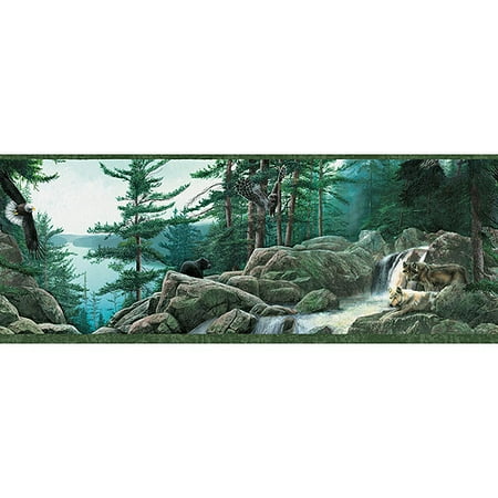 Forest Wildlife Wallpaper Border - Walmart.com