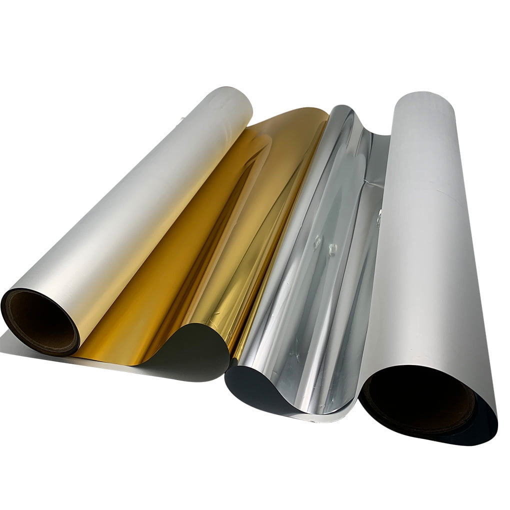 H-E 24in x 164ft DTF Gold Foil Transfer Film Roll, Cold Peel