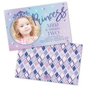 Personalized Purple Princess Photo Kids Photo Birthday Party Invitations