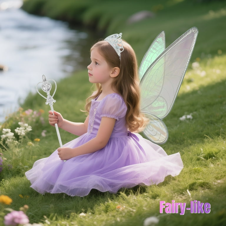 sachin and babi light blue dress Rainbow Fairy Dress & Wings