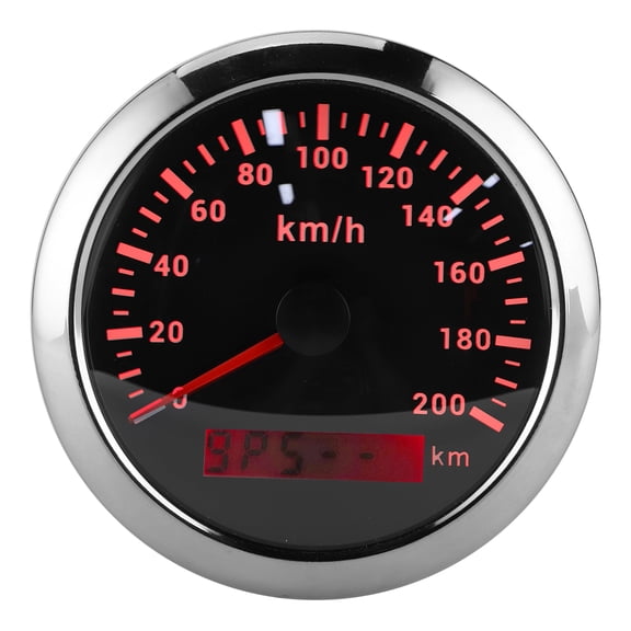 Waterproof GPS Speedometer 85mm 3.3in Dial Odometer 0-200km/h 120mph Backlight Gauge for Boat Yacht Marine Car Motorcycle