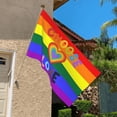 thumbnail image 3 of 3x5 Ft Flag Lgbt Pride Sign Lgbtq Gay Banner Vivid Color And Fade Proof Lesbian Pansexual Rainbow For Wall With Metal Eyelets No Pole Gi For Gay Pride Stuff, 3 of 6
