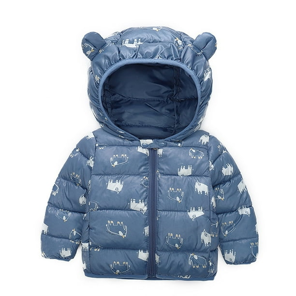 Konbeca Baby Boys Girls Winter Coat Warm Hooded Puffer Lightweight Water Resistant Jacket Kids Outwear Toddler Ears Down Thicken Blue 12 18 Months Com Konbeca Baby Boys Girls Winter Coat, 18 Mo Winter Coat