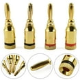 thumbnail image 1 of 4X 4Mm Banana Gold Plated Musical Audio Speaker Cable Wire Connector, 1 of 10