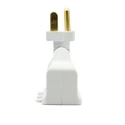 3 Outlet Grounded Swivel Wall Tap Splitter with 180° Rotating Plug, 1 to 3 Outlet Adapter | 2 Pack