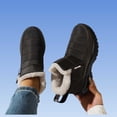thumbnail image 4 of Caywon Women Snow Boots Round Toe Slip On Quilted Puffer Style Warm Plush Lined Ankle Booties Comfortable Winter Outdoor Shoes Botas de Nieve para Mujer, 4 of 8