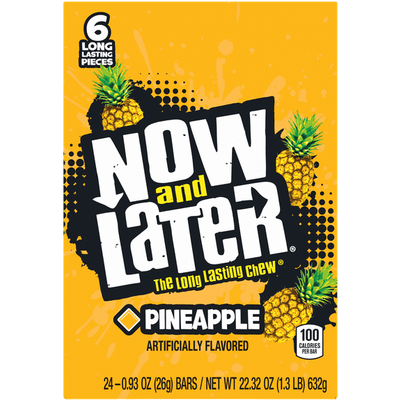 Now and Later Pineapple Candy 6-Piece Pack