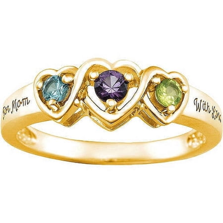 Personalized Family Jewelry Birthstone Entwined Mother's Ring available in Sterling Silver, Gold and White Gold