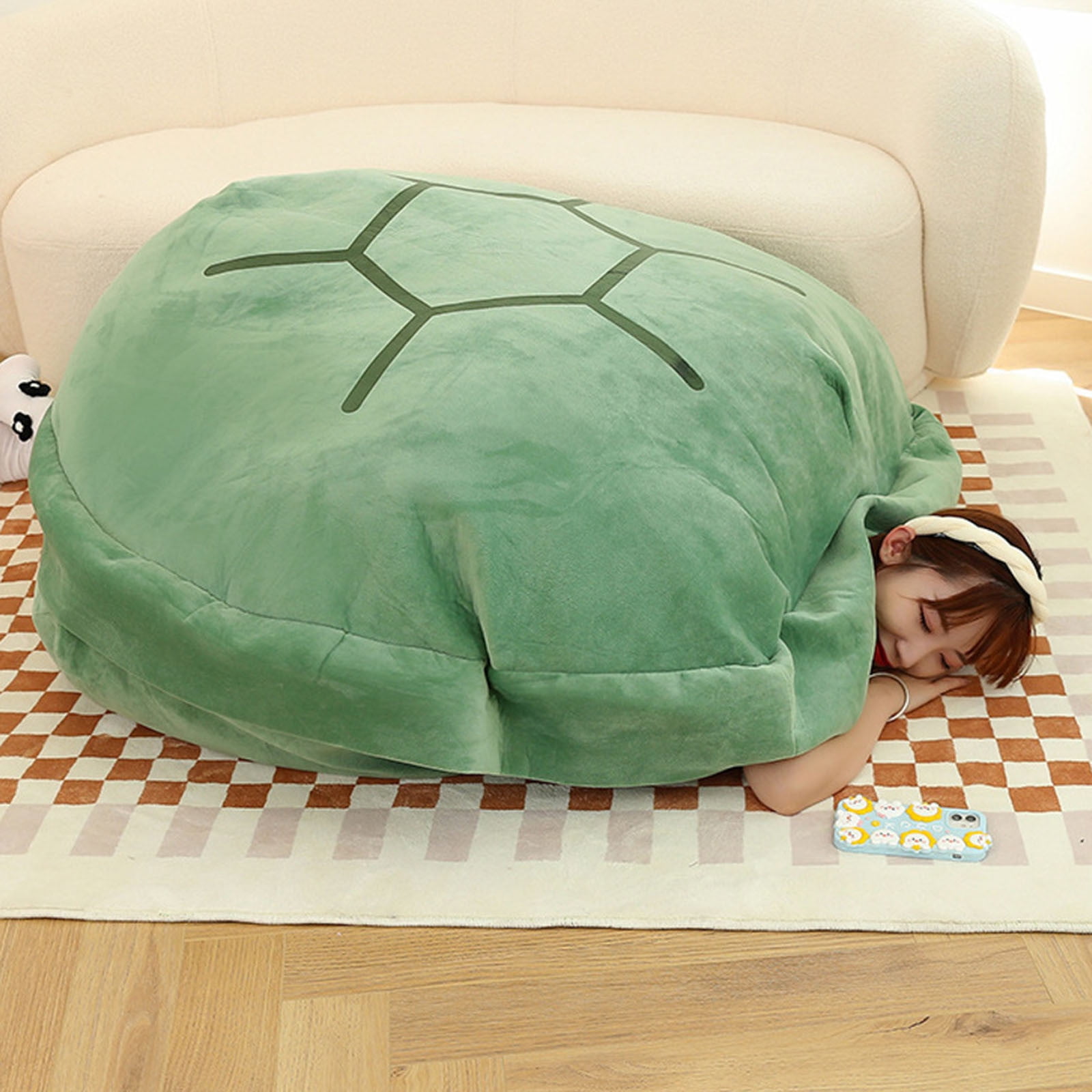 80cm Wearable Turtle Tortoise Stuffed Animal Turtle Dress Up For Adult Toddler Pillowcase Boy Pillowcase with Zipper Closure Pillowcases Satin 1 Silk Pillowcase for Hair And in The Dark Pillowcase