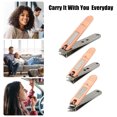 thumbnail image 3 of Unique Bargains 3 Pc Nail Clippers Portable Nail Clipper Set for Nail Care Rose Gold Stainless Steel, 3 of 7