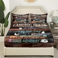 thumbnail image 3 of Erosebridal Lodge Cabin Bed Sheets Set Queen Size,Happy Camping Bedding Sets Queen Size,Vintage Rustic Bed Sheets Queen,Super Cozy Teenager Bedroom Decor,4-Piece, 3 of 7