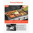 thumbnail image 4 of KFFKFF Gas Griddle, 3-Burner Flat Top Grill, Propane Griddle with Wheels, Lid, 3 x 11000 BTU Outdoor Flat Top Grills, 4 of 9