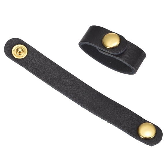 Uxcell 2 Pcs Leather Handbag Strap Shortener, 3.9 Inch Top Handle Keeper Strap Keepers Shoulder Bag Straps Gripper Bag Protector for Handbag Bags Satchel Clutch Bags, Black